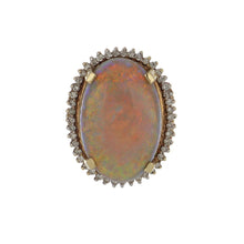 Load image into Gallery viewer, Estate 14K Gold Oval Opal Ring with Diamonds
