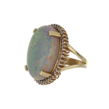Load image into Gallery viewer, Estate 14K Gold Oval Opal Ring with Diamonds
