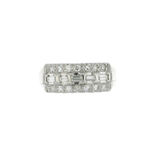 Load image into Gallery viewer, Retro 1930s 14K White Gold Band with Diamonds
