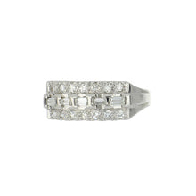 Load image into Gallery viewer, Retro 1930s 14K White Gold Band with Diamonds
