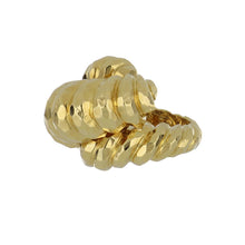 Load image into Gallery viewer, Estate Henry Dunay 18K Hammered Gold Twisted Ring
