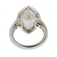 Load image into Gallery viewer, Bespoke Platinum Marquise Diamond and Sapphire Ring
