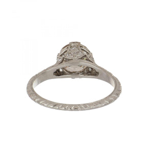 Art Deco 1.53 Carat Old European-cut Diamond Engagement Ring