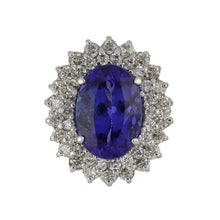 Load image into Gallery viewer, Estate 14K White Gold Tanzanite Ring with Diamonds
