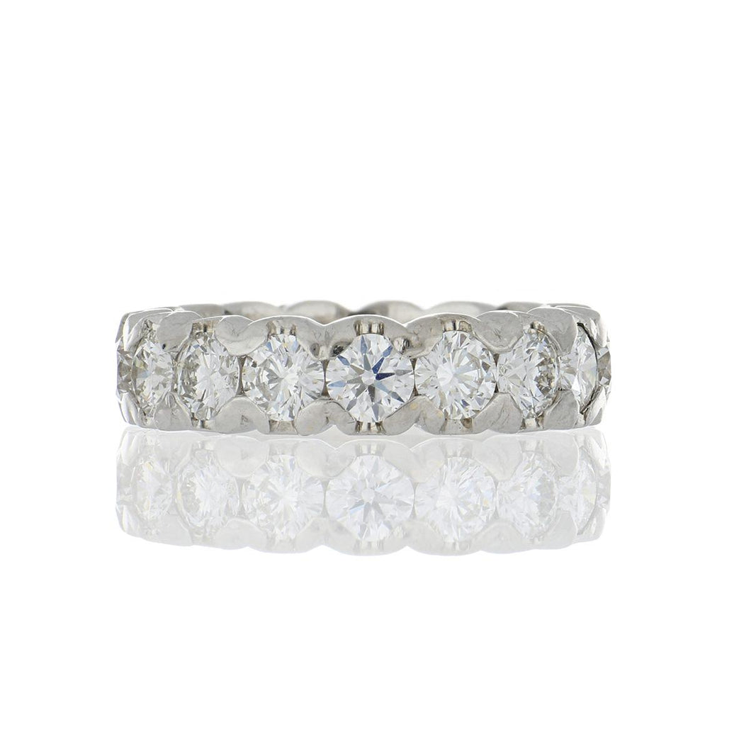 Vintage 1990s 18K Gold Round Diamond Eternity Band