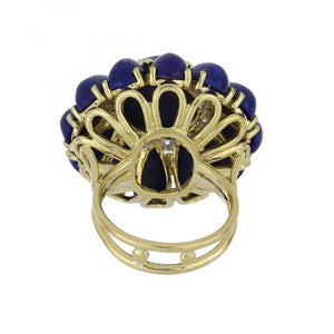 Vintage 1980s Neiman Marcus 18K Gold Lapis Ring