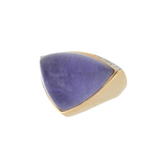 Load image into Gallery viewer, Ponte Vecchio 18K Rose Gold Rock Crystal Quartz Over Purple Ring with Diamonds
