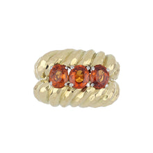 Load image into Gallery viewer, Vintage 1980s Platinum &amp; 18K Gold Twist Ring with Citrine
