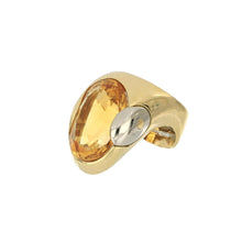 Load image into Gallery viewer, Estate 18K Two Tone Gold Citrine Ring
