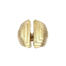 Load image into Gallery viewer, Estate David Webb 18K Gold Step Ring with Bark Finish
