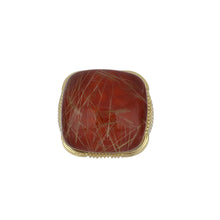 Load image into Gallery viewer, Estate Roberto Coin 18K Gold Rutilated Quartz and Carnelian Ring
