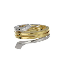 Load image into Gallery viewer, Damiani 18K Two-Tone Gold Polished Spiral Ring with Diamond
