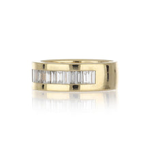Load image into Gallery viewer, Estate 14K Gold Baguette Diamond Half Eternity Band

