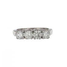 Load image into Gallery viewer, Estate Platinum Four Stone Diamond Band
