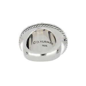 Estate David Yurman Sterling Silver Pavé Diamond Ring