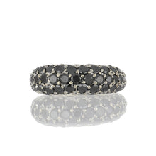 Load image into Gallery viewer, Estate 18K White Gold Black Diamond Band
