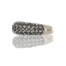 Load image into Gallery viewer, Estate 18K White Gold Black Diamond Band
