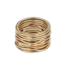 Load image into Gallery viewer, Mattiolo 18K Rose Gold Multi Wire Wide Band
