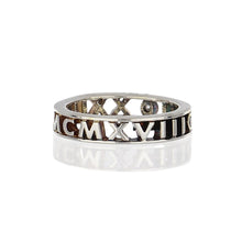 Load image into Gallery viewer, Hidalgo Sterling Silver Roman Numeral Band with Diamonds
