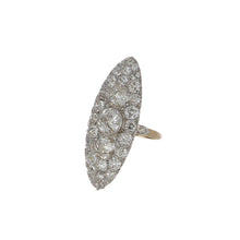 Load image into Gallery viewer, Edwardian Platinum and 18K Gold Diamond Navette Ring
