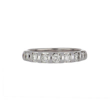 Load image into Gallery viewer, Estate 14K White Gold Diamond Half Band
