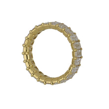 Load image into Gallery viewer, 18K Gold Emerald-Cut Diamond Eternity Band
