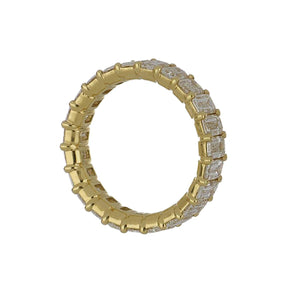 18K Gold Emerald-Cut Diamond Eternity Band