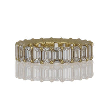 Load image into Gallery viewer, 18K Gold Emerald-Cut Diamond Eternity Band
