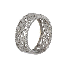 Load image into Gallery viewer, Estate 14K White Gold Filigree Band
