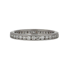 Load image into Gallery viewer, Estate 14K White Gold Channel-set Diamond Eternity Band

