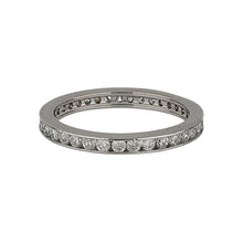 Load image into Gallery viewer, Estate 14K White Gold Channel-set Diamond Eternity Band
