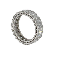 Load image into Gallery viewer, Estate Kwiat Platinum Emerald-cut Diamond  Eternity Band
