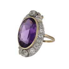 Load image into Gallery viewer, Art Deco 18K Gold Amethyst Ring
