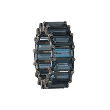 Load image into Gallery viewer, Sterling Silver London Blue Topaz Eternity Band
