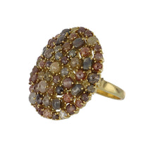 Load image into Gallery viewer, 18K Gold Colored Diamond Oversized Ring
