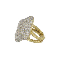Load image into Gallery viewer, Estate David Yurman 18K Gold Quatrefoil Diamond Ring
