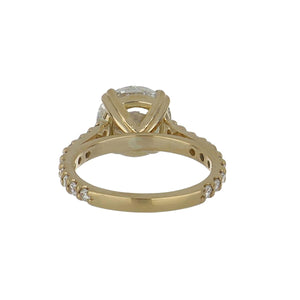 Estate 18K Gold Round Diamond Engagement Ring