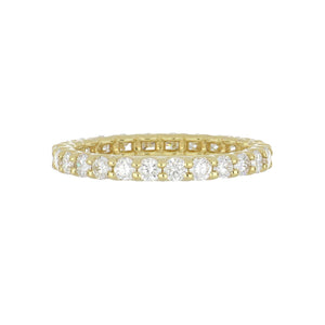 18K Gold "U" Basket Shared-Prong Diamond Eternity Band