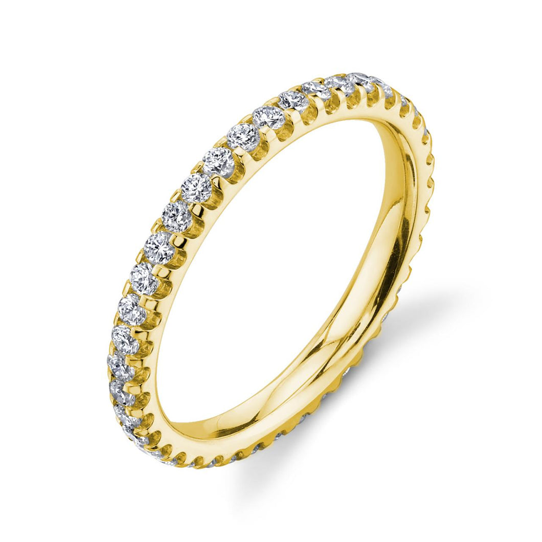 18K Gold U Prong Diamond Eternity Band