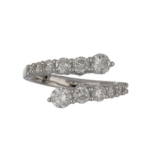 Load image into Gallery viewer, 18K White Gold Diamond Bypass Ring
