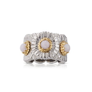 Buccellati Sterling Silver Opal Daisy Ring