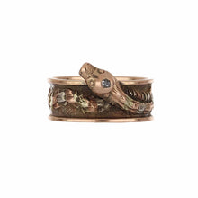 Load image into Gallery viewer, Important Victorian 14K Tri-Color Gold Snake Ring

