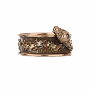 Important Victorian 14K Tri-Color Gold Snake Ring