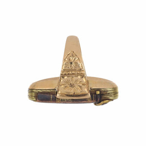 Important Victorian 14K Rose Gold Shakudo Ring