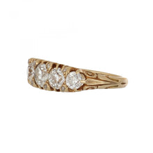 Load image into Gallery viewer, Important Victorian Half Hoop 18K Gold Diamond Ring
