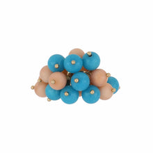 Load image into Gallery viewer, Vintage 14K Gold Coral and Turquoise Bead Ring
