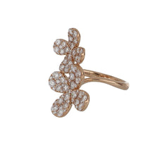 Load image into Gallery viewer, 18K Rose Gold Double Clover Diamond Wrap Ring
