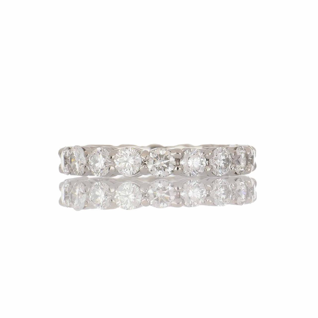 Estate Platinum Round Diamond Eternity Band