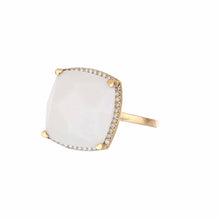 Load image into Gallery viewer, Lisa Nik White Agate 18K Rose Gold Ring
