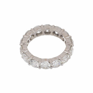 Vintage 1970s Round Diamond 18K White Gold Eternity Band